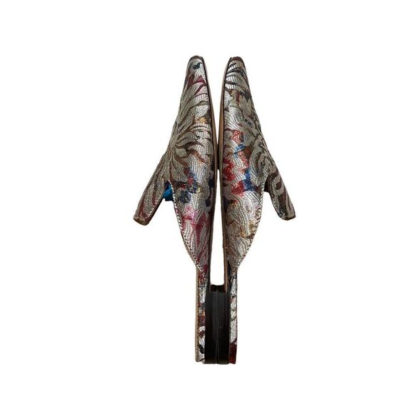 J. Crew Marina Jacquard Fantasia Mule Slides‎ Size 7.5 - Picture 8 of 11